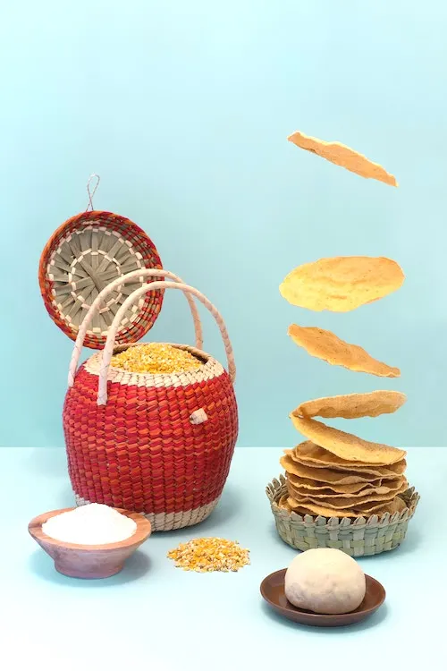 wicker baskets with food in it - graphic used for blog post on 
how can kids make money online