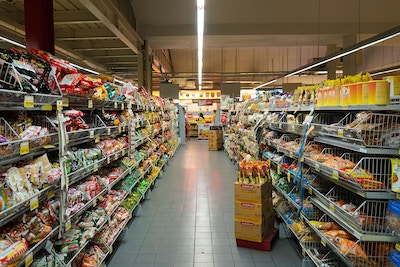 a supermarket lane
