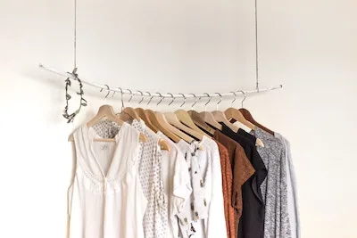 clothes on a hanger. Sell clothes online. 