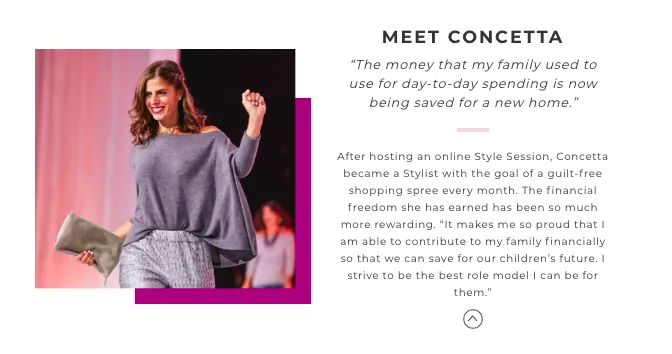 testimonial from a stella and dot independent stylist on how she makes money online