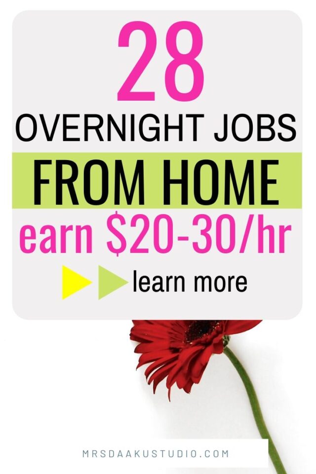 Overnight work from home jobs (or night jobs) to earn money TODAY!