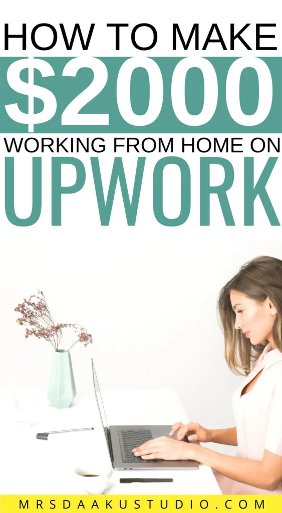 is upwork legit - a girl with a laptop near a plant