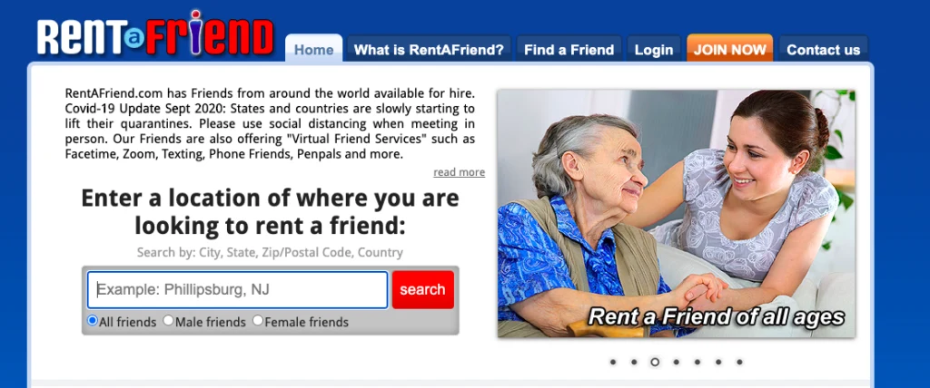 rent a friend review - get paid to be a virtual friend