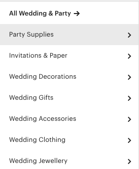 wedding and party items to sell on etsy and make money from home