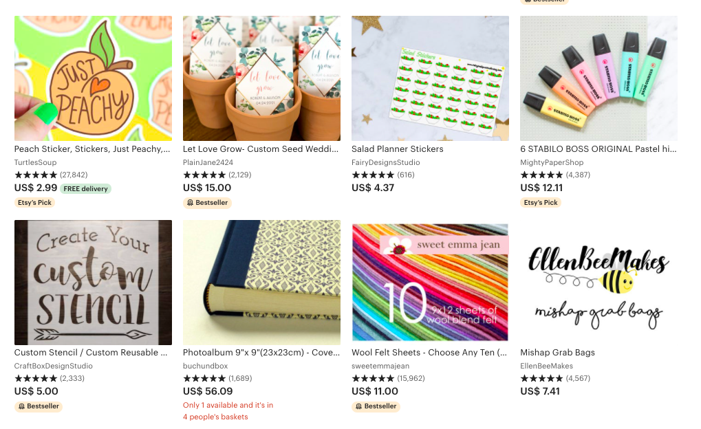 best things to sell on etsy - craft and supplies
