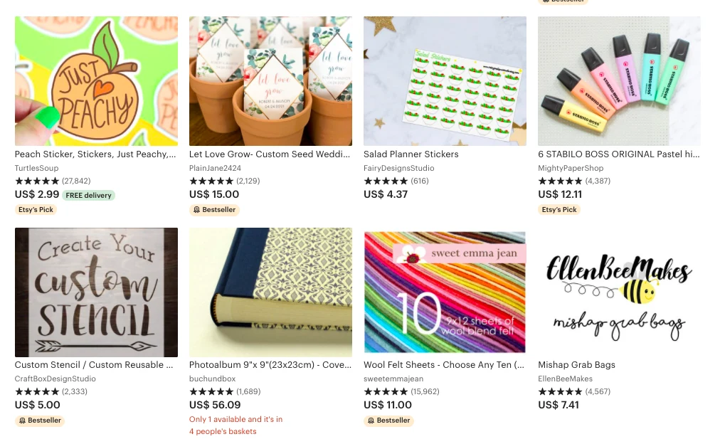 best things to sell on etsy - craft and supplies
