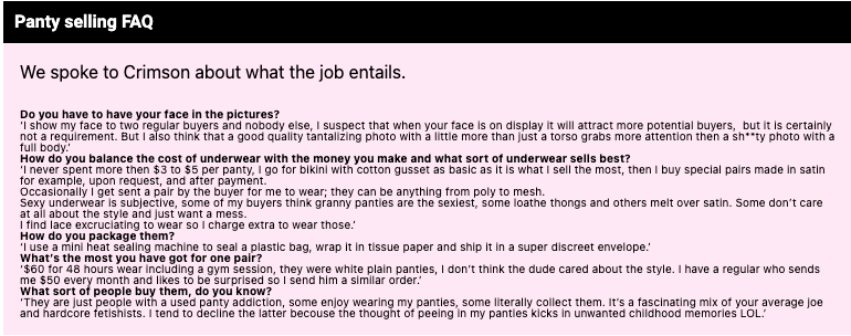 How To Make Money On Snifffr Selling Used Underwear? (mmm.. Its A NO)