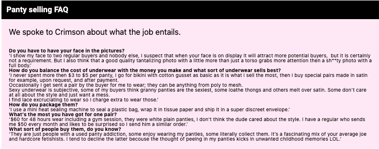 Panty Selling Guide | How To Make Money Selling Panties 