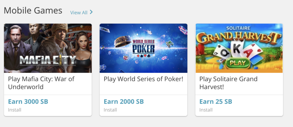 games that play instantly to pay - swagbucks play screenshot