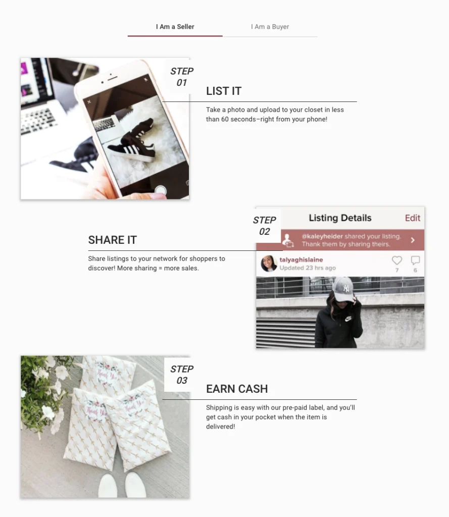 screenshot of how to sell on poshmark and make money