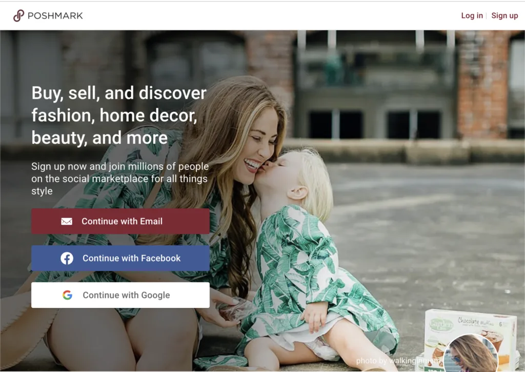 home page of poshmark and how to make money with poshmark