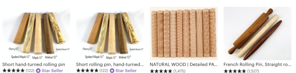 Rolling pins on etsy - 
wood lathe projects ideas