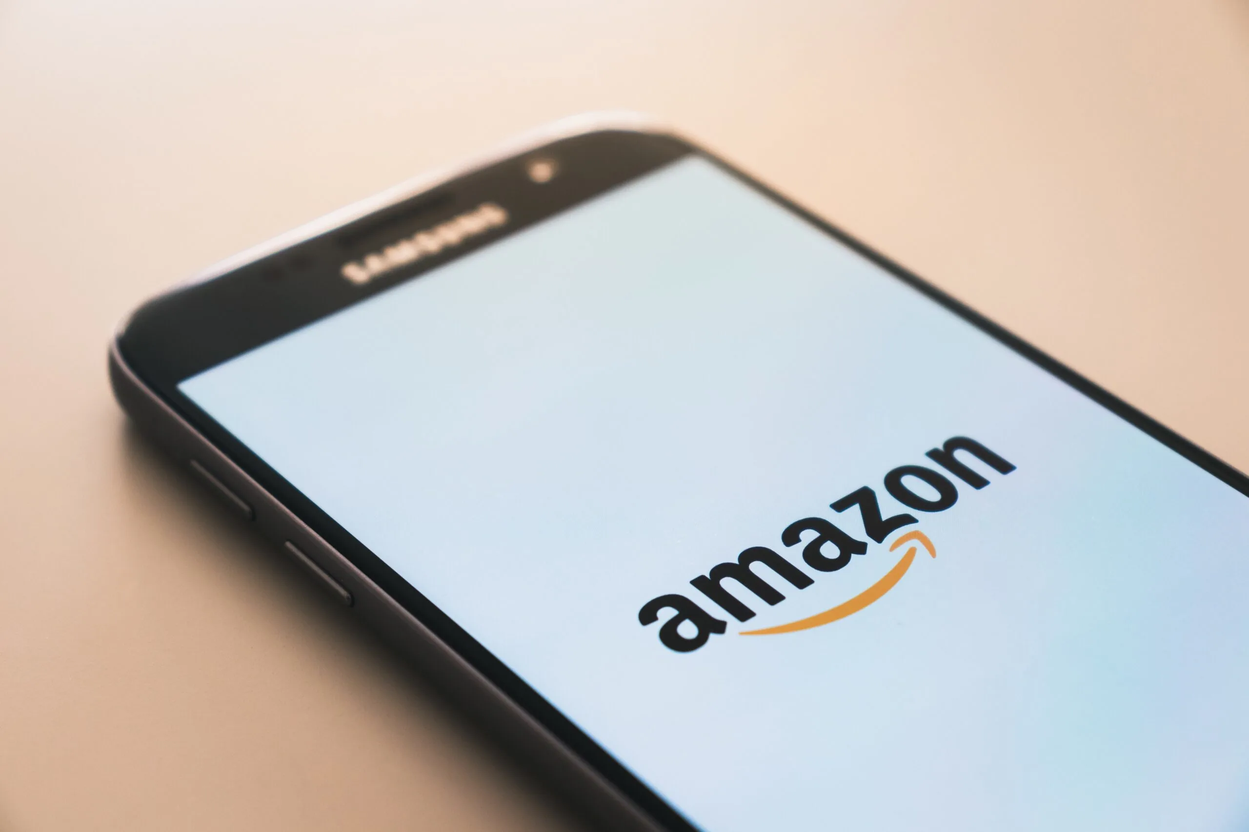 a phone with amazon on it
