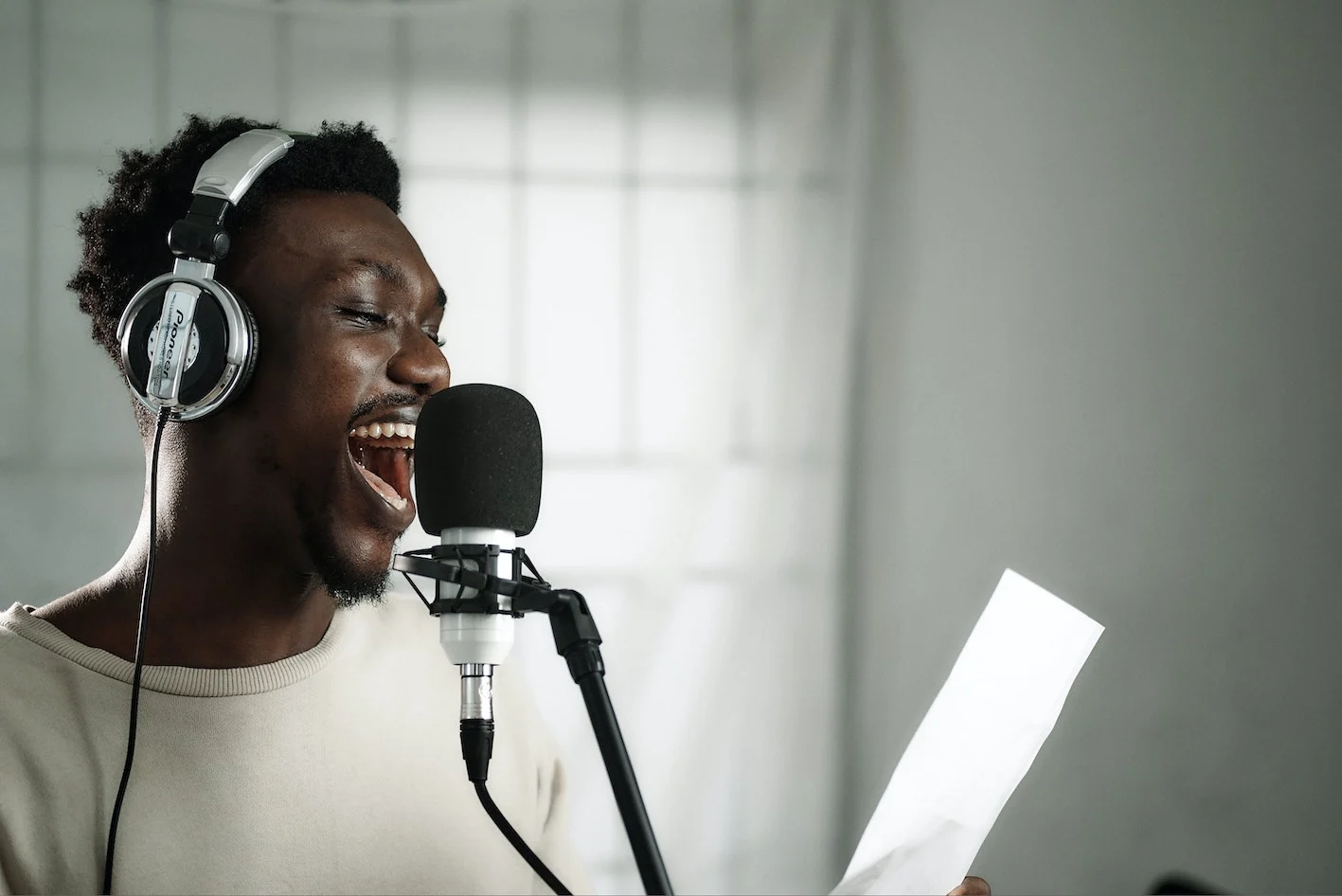 a voice over professional recording