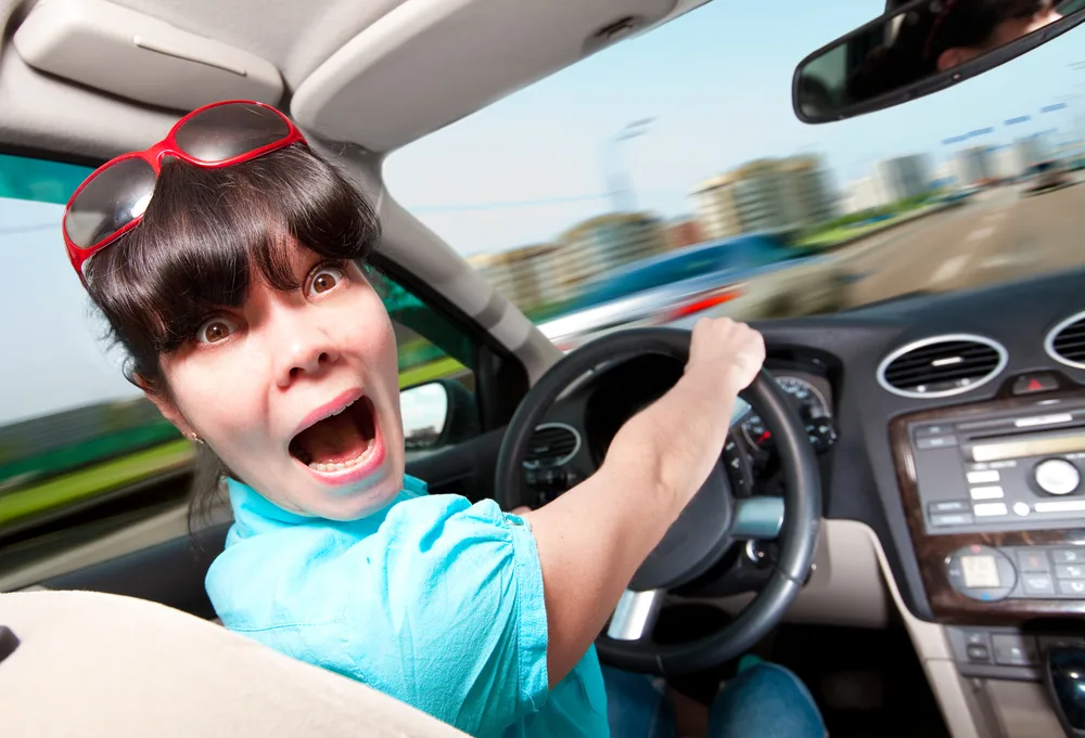 Women at the wheel the car