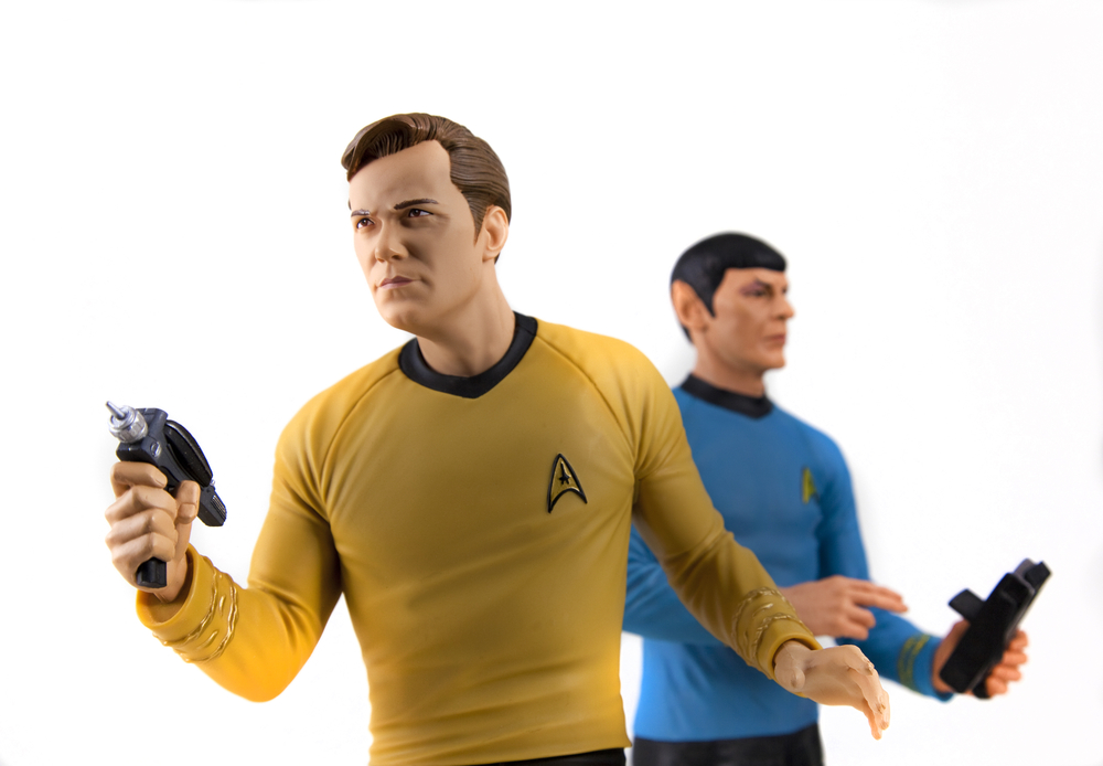 Captain,Kirk,And,Mr,Spock,Toys,Recreate,A,Scene,From