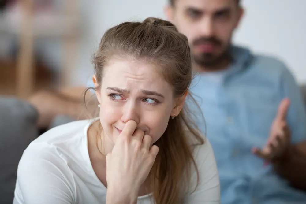 Stressed,Woman,Crying,Feeling,Depressed,Offended,By,Controlling,Husband,Tyrant