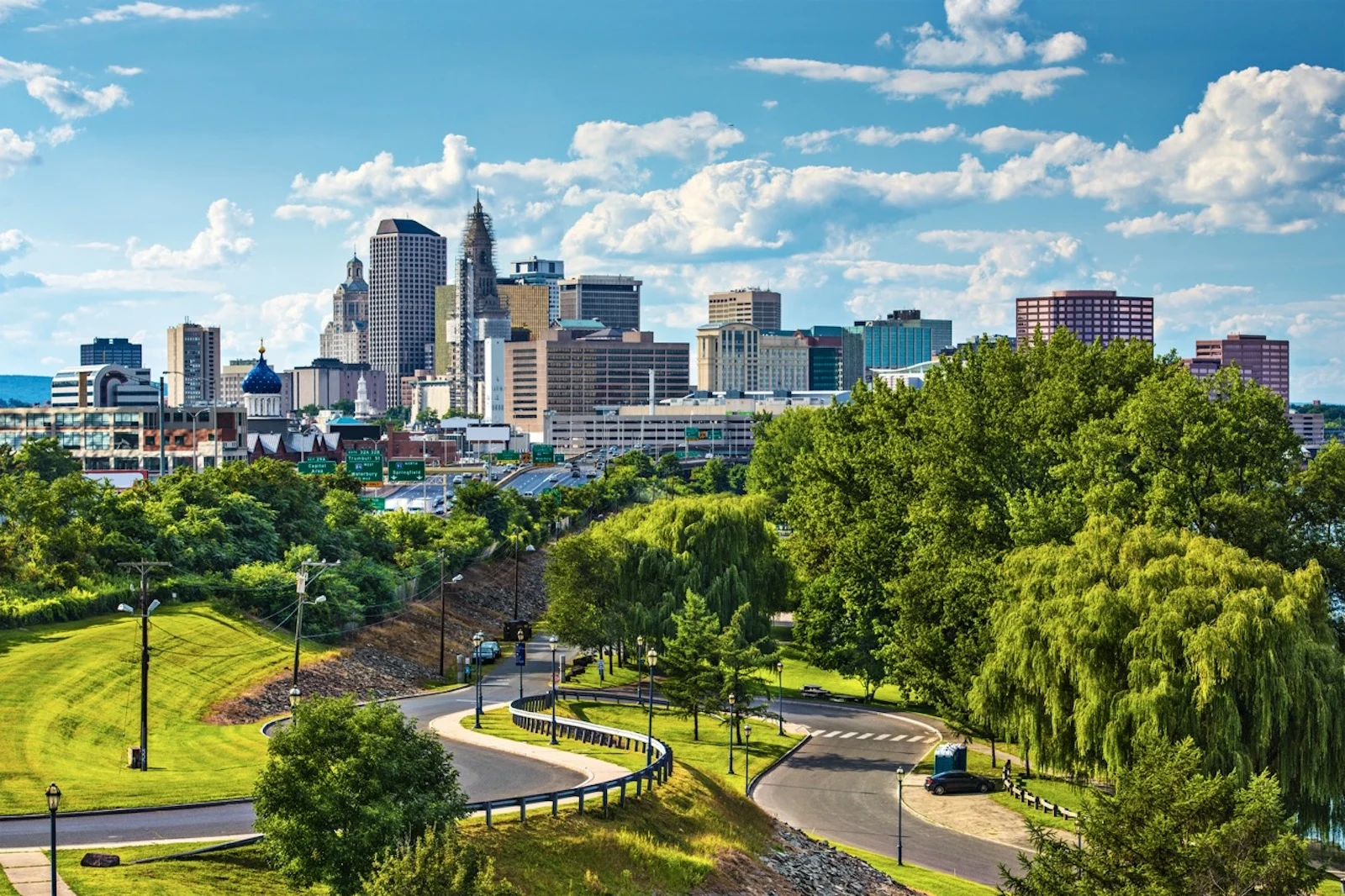Hartford, Connecticut, USA downtown cityscape.