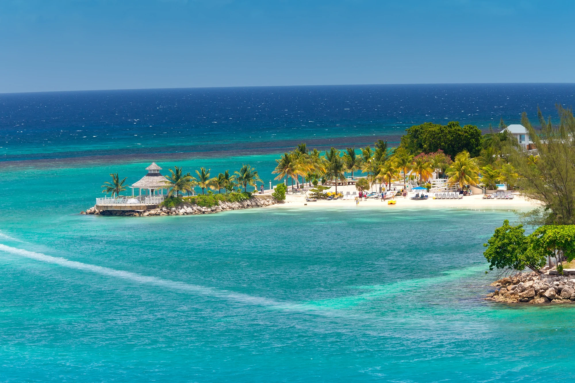 The lovely tropical island of Ocho Rios, Jamaica in the Caribbean