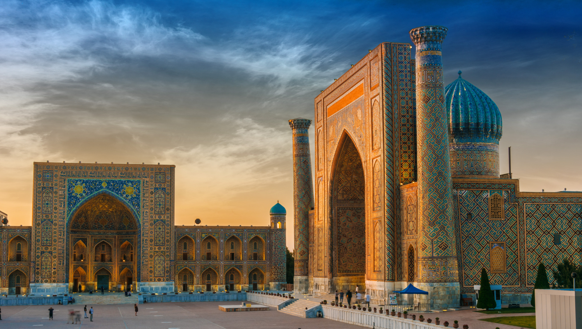 Registan, an old public square in the heart of the ancient city of Samarkand, Uzbekistan.