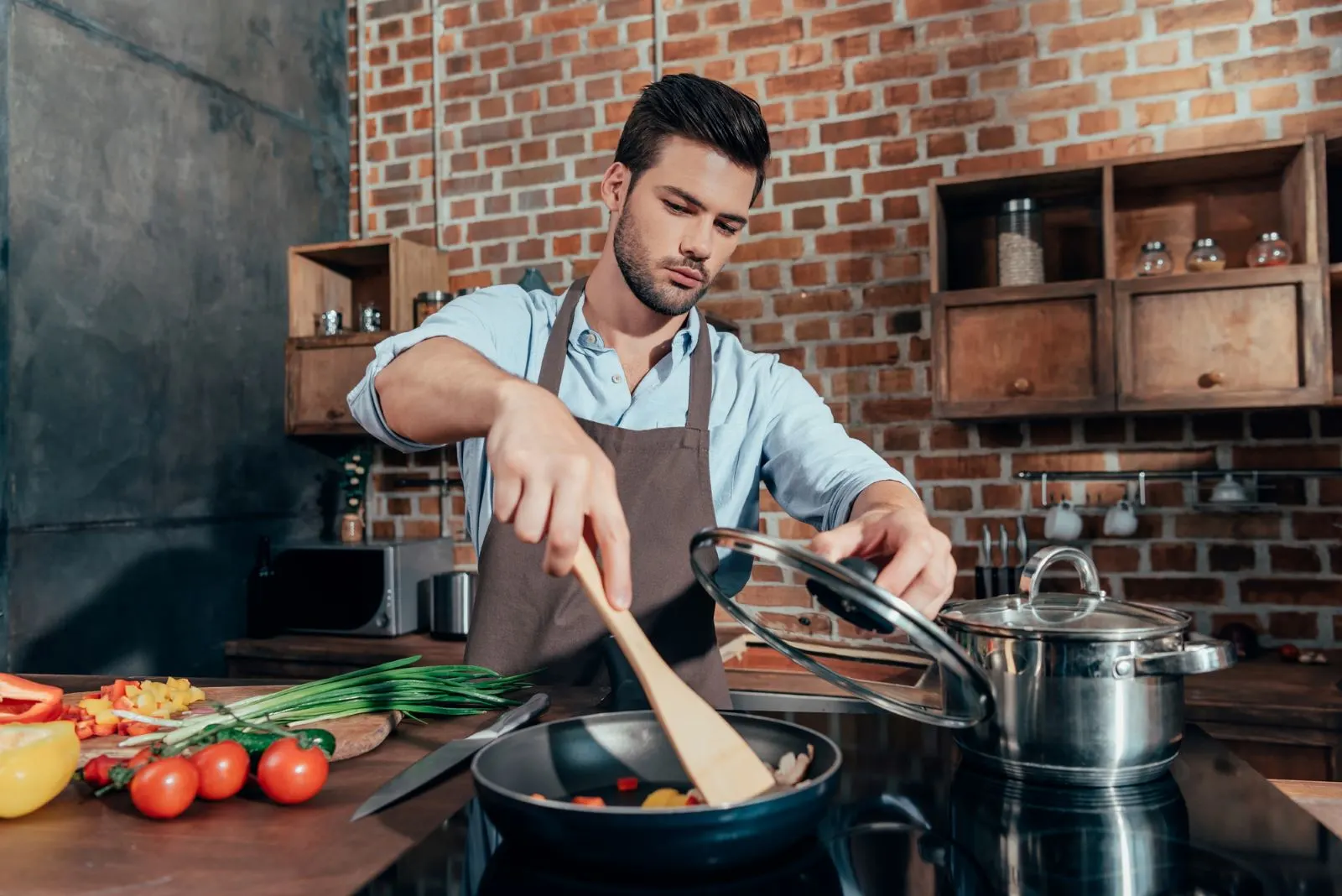 Cooking Home Food Man Young Meals