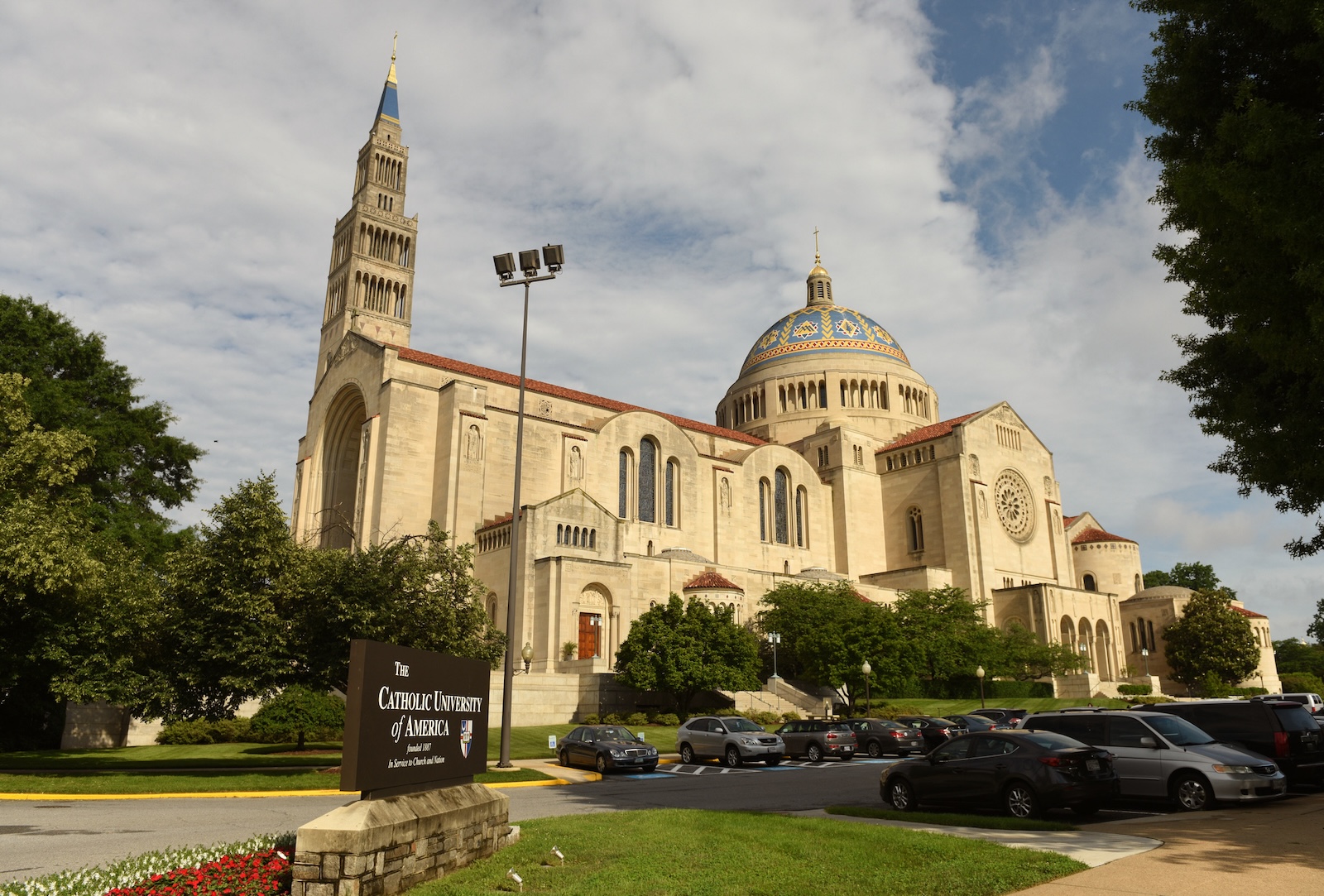 Washington, DC - June 01, 2018: Basilica of the National Shrine of the Immaculate Conception in Catholic University of America